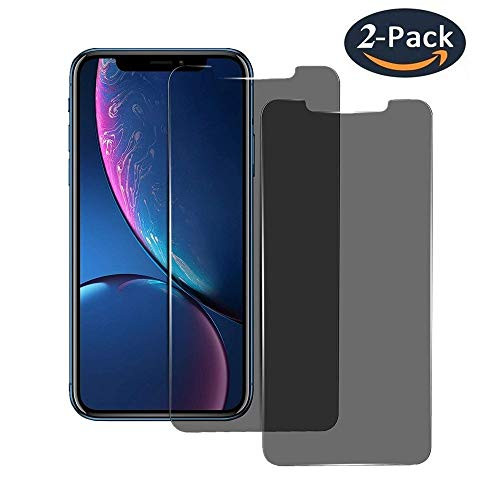 (2 Pack) for Apple iPhone 11 and iPhone XR (6.1 inch) (Privacy) Anti Spy Tempered Glass Screen Protector, 0.33mm, Anti Scratch, Bubble Free