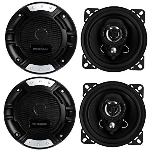 4) New Renegade RX42 4" 240 Watt 3-Way 4-Ohm Car Audio Coaxial Speakers Stereo