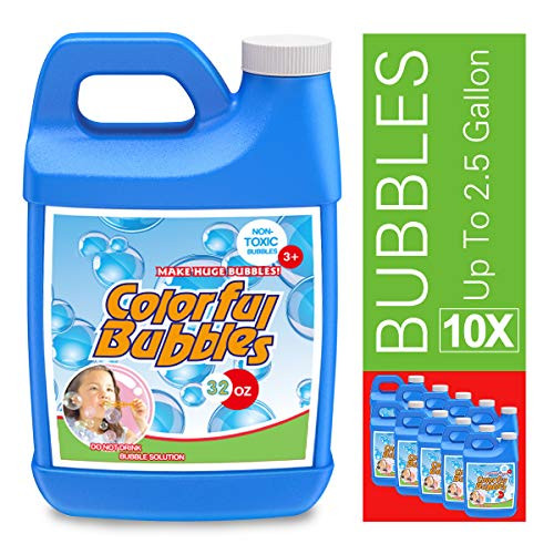 HOMILY Bubbles Solution 32 oz (up to 2.5 Gallon) Concentrated Bubble Refill Solution for Bubble Machine