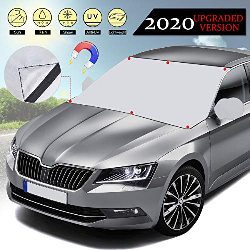 Gelma Car Windshield Snow Ice Cover Waterproof Frost Guard Protector for Ice and Snow Sun Shade Protector Winter Snow Cover for Windshield Fits Most Cars, Trucks, SUV