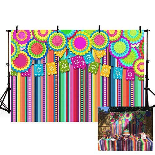 MEHOFOTO 7x5ft Fiesta Birthday Party Colorful Stripes Flags Backdrop Cinco De Mayo Mexican Festival Photography Background Paper Flower Decoration Event Table Decor Banner Background Photo Booth Props MEHOFOTO 7x5ft Fiesta Birthday Party Colorful Stripes Flags Backdrop Cinco De Mayo Mexican Festival Photography Background Paper Flower Decoration Event Table Decor Banner Background Photo Booth Props