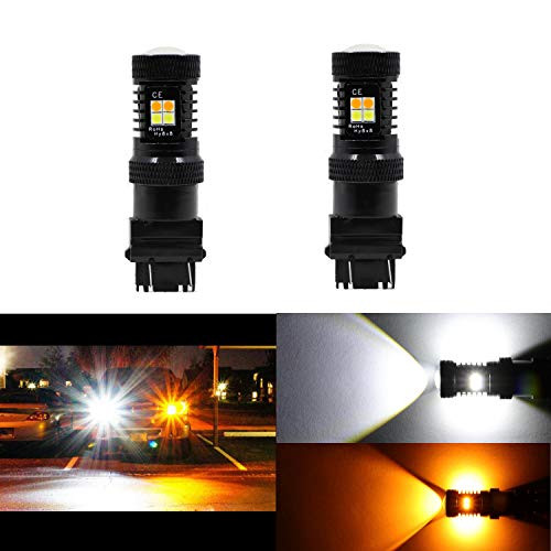 Extremely Bright Switchback LED White/Yellow Bulbs with Projector 3030 Chipsets 3157 3157A 3057 3155 3157NA 3357 3457 3457A 4057 4114 4157 For Turn Signal Lights