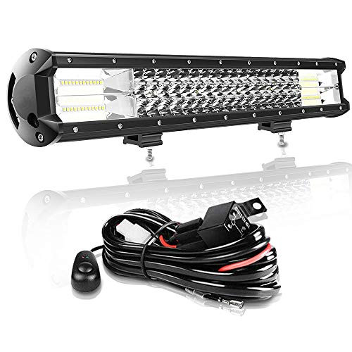 20 Inch 288W LED Light Bar Triple Row Spot Flood Combo Beam with Wiring Harness Off-road Driving Fog Light for Jeep Boat Truck ATV SUV UTV Pickup Car Equipment Lighting 20 Inch 288W LED Light Bar Triple Row Spot Flood Combo Beam with Wiring Harness Off-road Driving Fog Light for Jeep Boat Truck ATV SUV UTV Pickup Car Equipment Lighting