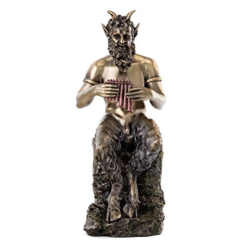 Top Collection Pan the Faun Statue-Greek Mythology God of Wild Nature Sculpture in Premium Cold Cast Bronze- 9.5-Inch Collection Figurine Top Collection Pan the Faun Statue-Greek Mythology God of Wild Nature Sculpture in Premium Cold Cast Bronze- 9.5-Inch Collection Figurine