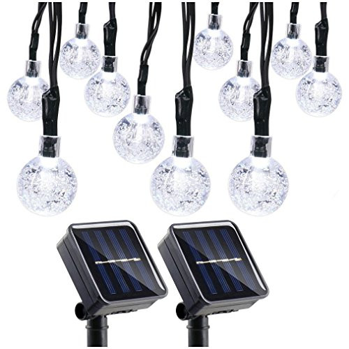 Qedertek 2 Pack Globe Outdoor Solar String Lights, 19.7ft 30 LED Solar Globe Lights Outdoor for Home, Patio, Lawn, Garden, Party and Holiday Decoration(Cool White) Qedertek 2 Pack Globe Outdoor Solar String Lights, 19.7ft 30 LED Solar Globe Lights Outdoor for Home, Patio, Lawn, Garden, Party and Holiday Decoration(Cool White)