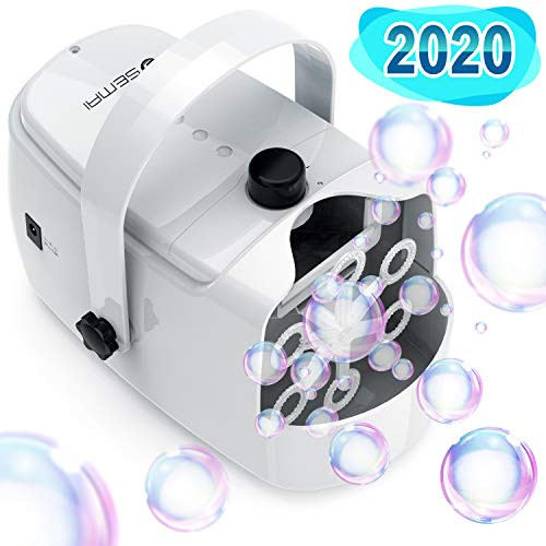 semai Automatic Bubble Machine for Kids, Portable Professional Bubble Machine for Parties, Bubble Blower Battery Operated Plug-in Bubble Maker Machine with 2 Speed Levels for Outdoor/Indoor