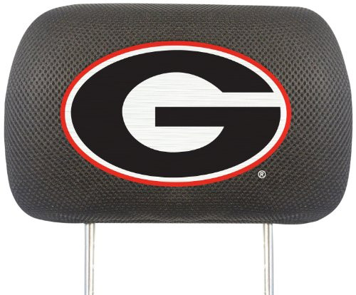 FANMATS  12566  NCAA University of Georgia Bulldogs Polyester Head Rest Cover