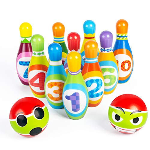 Refasy Bowling Set for Kids,Bowling Games Indoor Outdoor Games Toys for 2 Year Old Boy Bowling Pins Toddler Sports Toys Developmental Toys for Kid Toddler Toy Best Birthday Gifts Party Games for Child