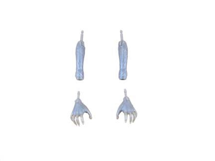 Replacement Parts for Monster High Boo York Ghoulfriends Mouscedes Doll CHW61 - Includes 2 Hands and 2 Forearms - Blue / Silver Color