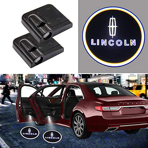2 Pieces Wireless Car Door Logo Light for Lincoln, LED Car Door Courtesy Welcome Projector Light Ghost Shadow Lights Compatible with Lincoln All Models
