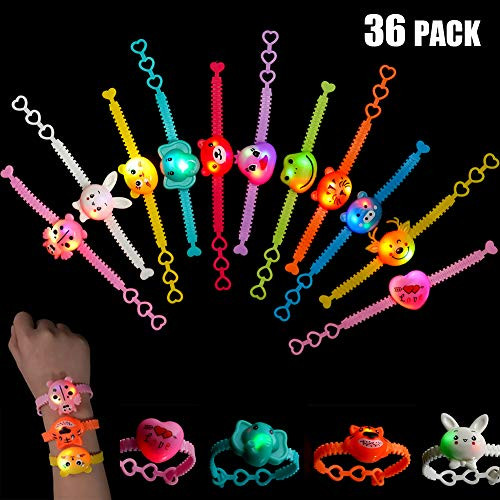 Mikulala Party Favors for Kids Friendship Bracelets Toys Treasure Box Prizes for Classroom 36 Pack Goodie Bag Stuffers Glow in The Dark Party Supplies