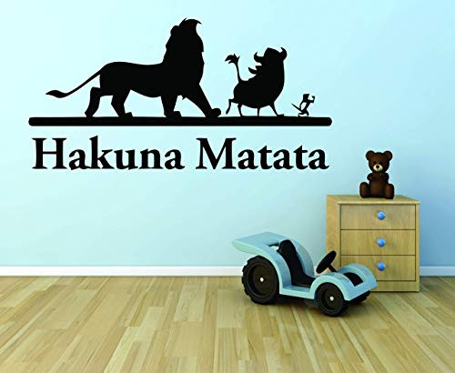 The Lion King Wall Decals for Kids Rooms Hakuna Matata Love Simba Mufasa Designs Decor Lions Boys Boy Childrens Creative Animated Vinyl Decal Removable Stickers for Bedrooms Artwork Size 15x20 inch