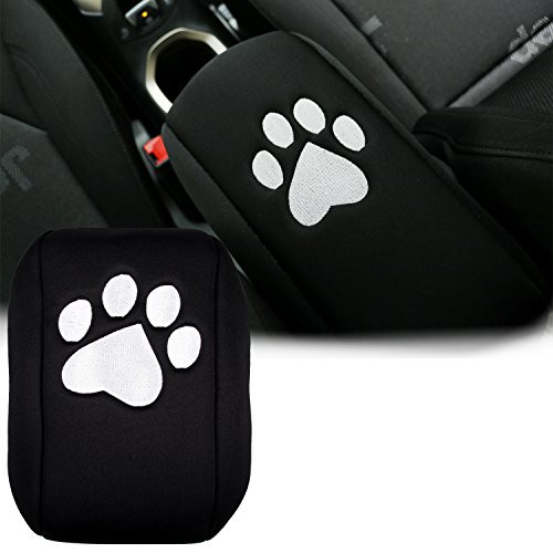 Yoursme Neoprene Center Console Armrest Pad Cover Black Dog Paw Protector Cushion for Jeep Grand Cherokee 2010 2011 2012 2013 2014 2015 2016 2017 2018