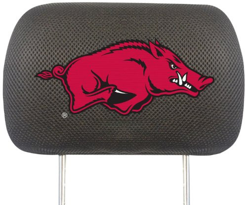 FANMATS  12557  NCAA University of Arkansas Razorbacks Polyester Head Rest Cover