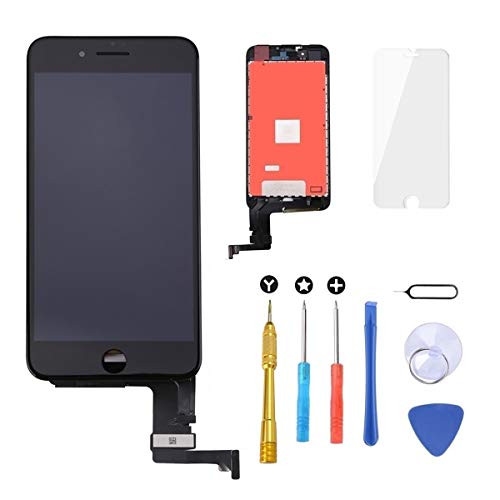 Brinonac Screen Replacement for iPhone 7 Plus 5.5 inch LCD Digitizer Touch Screen LCD Replacement Screen Frame Assembly Full Set with Tools and Screen Protector (Black)