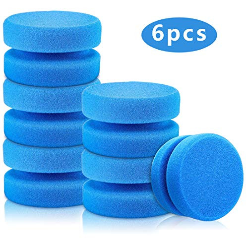 6 Pack Tire Shine Applicator, Sponge Paint Brush Set Ergonomic Sponge Applicator Paint Wax Applicator, Reusable Tire Shine Car Detailing Sponge Tool, Tire Brush Perfect for Painting, Craft, Kitchen