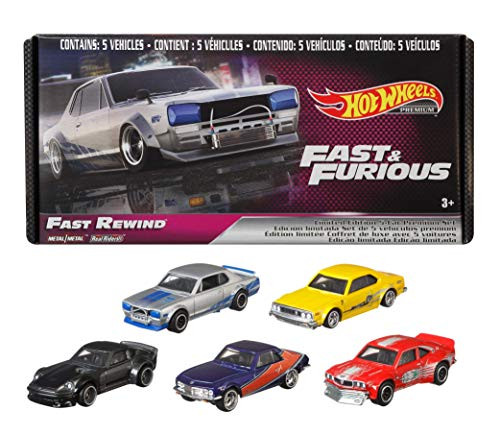 Hot Wheels Fast & Furious Bundle, 5 Premium Vehicles from Fast & Furious Movie Series