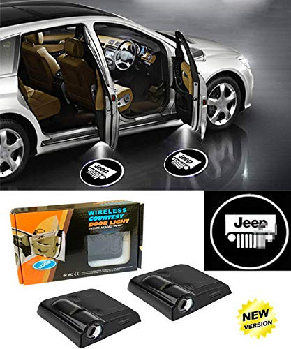 KENPENRI LED Door Projector Light Compatible with Jeep - Car Door Led Welcome Laser Projector Led Logo Projector Light (2pcs)