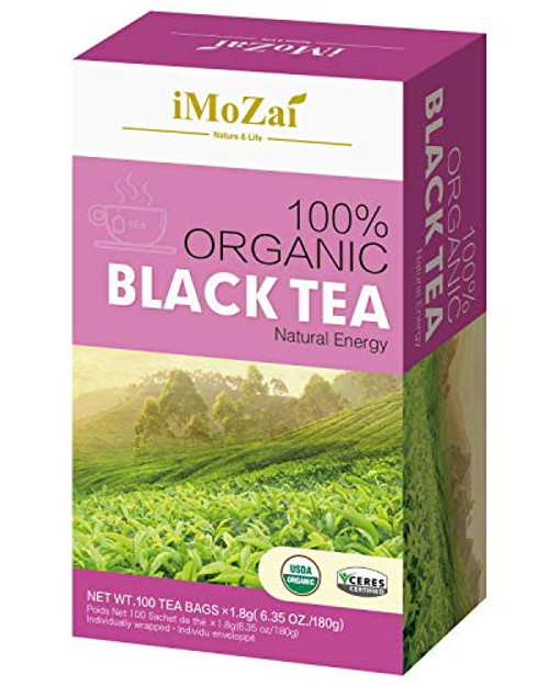 Imozai Organic Black Tea Bags 100 Count Individually Wrapped Imozai Organic Black Tea Bags 100 Count Individually Wrapped