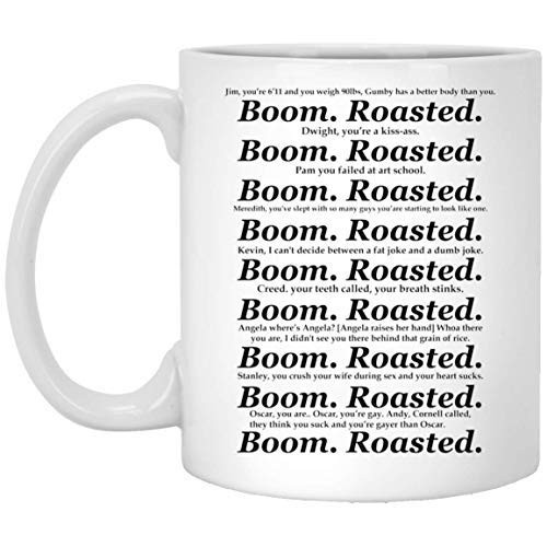 Boom Roasted The Office Mug, Coffee Mugs, Tea Cup White 11oz Ceramic