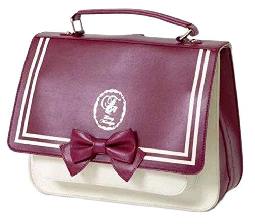 GK-O Japanese JK School Uniform Bookbag Backpack Cosplay Handbag Vintage Shoulder Bag (Wine Red)