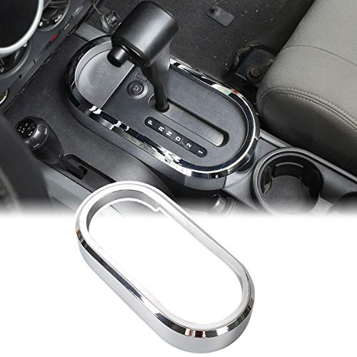 RT-TCZ Gear Shift Panel Trim Cover ABS Frame Bezel for Jeep Wrangler Accessories 2007-2010 JK JKU Sport X Sahara Rubicon Light Color