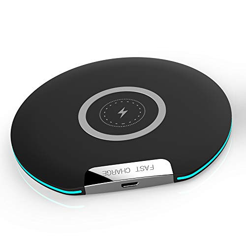 Wireless Charger 10W Max, Fast Charging for iPhone 11, 11 Pro, 11 Pro Max, Xs Max, XR, XS, X, 8, 8 Plus, Galaxy S20 S10 S9 S8, Note 10 Note 9 Note 8(Black)