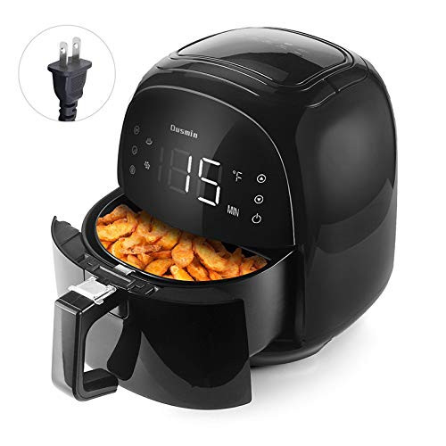 Air Fryer 5.8Quart, OUSMIN 1700W Electric Hot Air Fryers Oven Oilless Cooker for LED Digital Touchscreen, 8 Cooking Presets Roasting, Nonstick Basket, Black