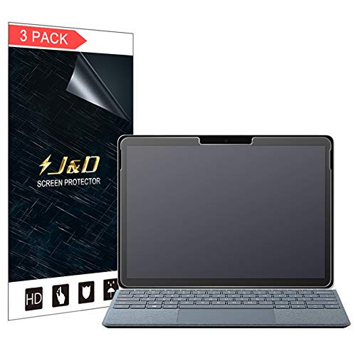 J&D Compatible for Microsoft Surface Go/Microsoft Surface Go 2 Screen Protector, 3-Pack [Anti-Glare] [Anti-Fingerprint] [Not Full Coverage] Matte Film Shield Screen Protector