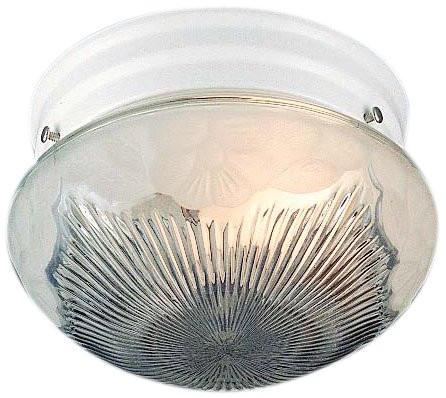 Volume Lighting V7076-6 1-Light White Flush Mount Ceiling Fixture