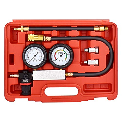 FAERSI Cylinder Leak Detector - Engine Compression Diagnosis Tester Kit - Cylinder Leakage Pressure Detector Test Set for Piston Ring, Valve, Head Gasket