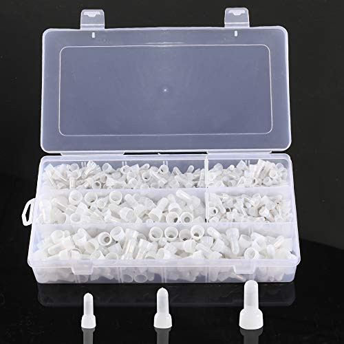 NACTECH 600pcs Closed End Caps Nylon Crimp Cap Terminal Connectors 22-16 16-14 12-10 Gauge Kit Power-Cable Wire Connector