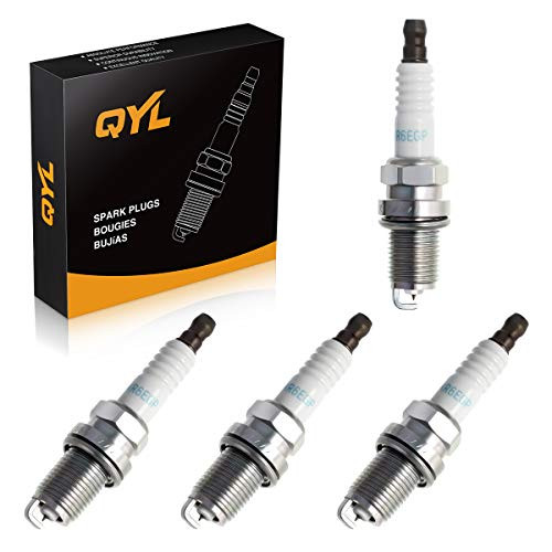 QYL Spark Plug Compatible with Camry Corolla Replacement# 7092 BKR6EGP BKR6EIX BKR6EIX-11, Pack of 4