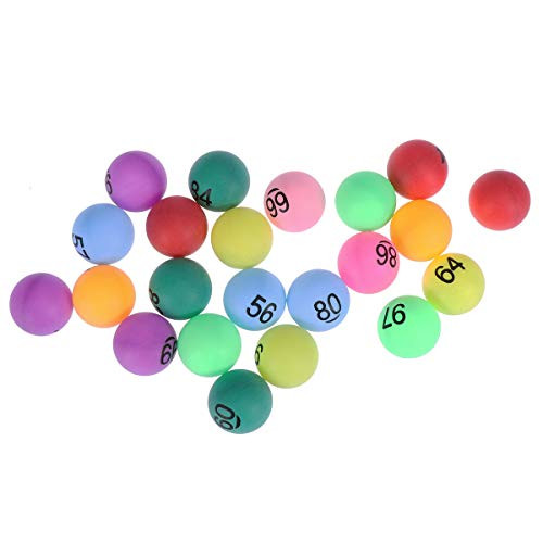 Toyvian Lottery Balls Assorted Color Ping Pong Balls Numbered Table Tennis Balls 40mm for Game Party Decoration Number 1-150