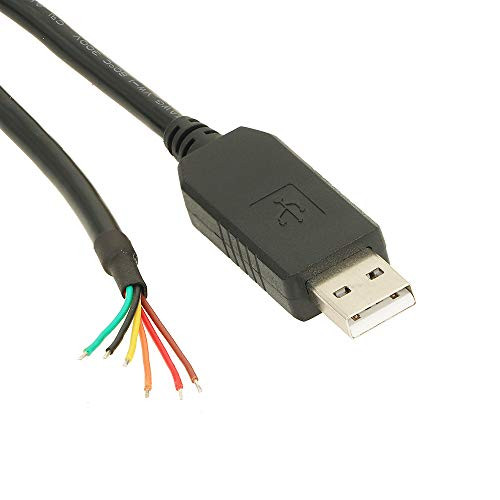 USB UART Cable,USB to TTL Serial Adapter Cable 5V FTDI Chip 6 Pin 6ft/1.8m (Logic Level 5.0V)