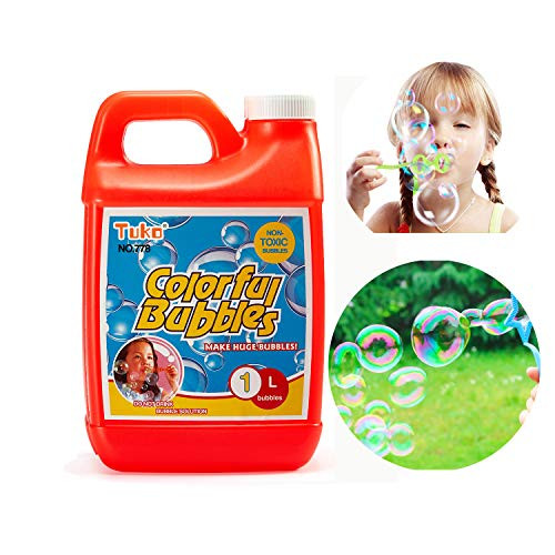 Tuko Bubble Solution Refill (up to 2.5Gallon) Big Bubble Solution 32 Ounce Concentrated Solution for Bubble Machine, Easter