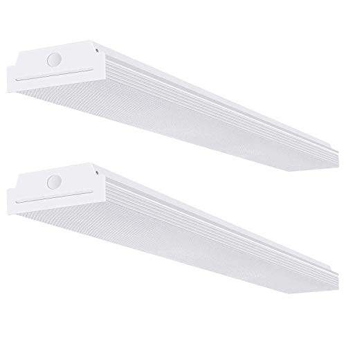 FaithSail 4FT LED Wraparound 40W 4 Foot LED Shop Lights for Garage, 4400lm, 4000K Neutral White, LED Wrap Around Light Fixture, LED Light Fixtures Flush Mount Office Ceiling Lighting, 2 Pack