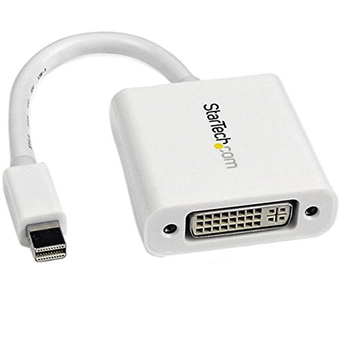 StarTech.com Mini DisplayPort to DVI Video Adapter Converter  1920x1200 - White Mini DP to DVI-I Adapter M/F