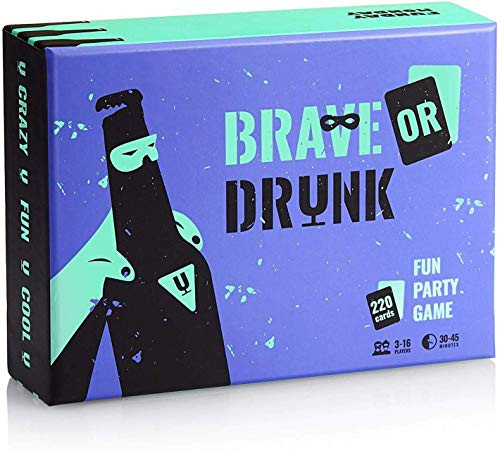 Drinking Game Brave or Drunk  Drinking Games for Adults Party  220 Cards with Dares, Tasks and Funny Moments  Adult Drinking Games to Make Your Night One to Remember