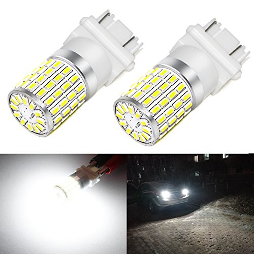 Phinlion 2000 Lumens 3157 LED Light Bulb Super Bright 3014 72-SMD High Power 3156 3057 3457 4057 4157 3157 LED Bulbs for Backup Reverse Brake Tail Turn Signal Lights, 6000K Xenon White