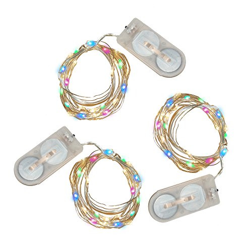 LumaBase 60603 3 Count Battery Operated Submersible Mini String Lights (60 Lights), Multicolor