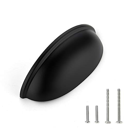 Ravinte 15 Pack 3" Drawer Pulls Flat Black Cabinet Cup Pulls Kitchen Hardware Cabinet Handles Drawer Handles Knobs 3 inch Hole Center Ravinte 15 Pack 3" Drawer Pulls Flat Black Cabinet Cup Pulls Kitchen Hardware Cabinet Handles Drawer Handles Knobs 3 inch Hole Center
