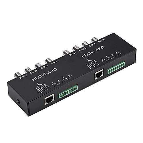 Pomya HD Video UTP Transceiver,BNC to RJ45 CAT5/6 UTP Passive Transceiver Video Balun for AHD/HDCVI/HDTVI CCTV Camera (8-CH)