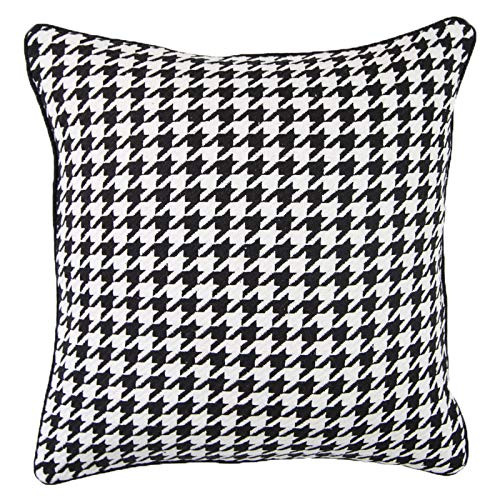 DOKOT Black and White Throw Pillow Covers Square Cushion Cover for Home Decorative Houndstooth 18x18 inches(45x45cm)