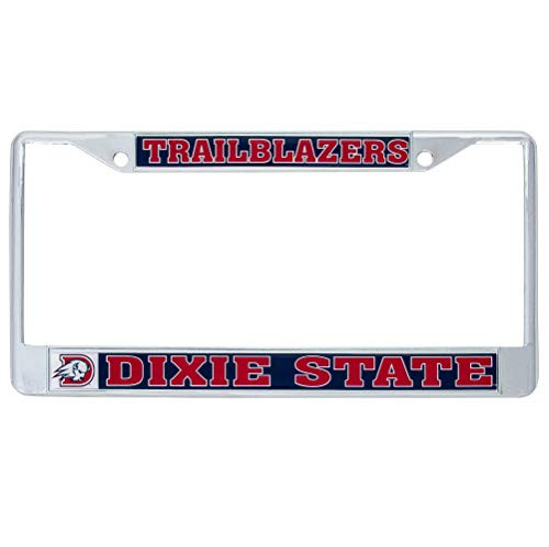 Desert Cactus Dixie State University Trailblazers NCAA Metal License Plate Frame for Front or Back of Car Officially Licensed (Mascot)