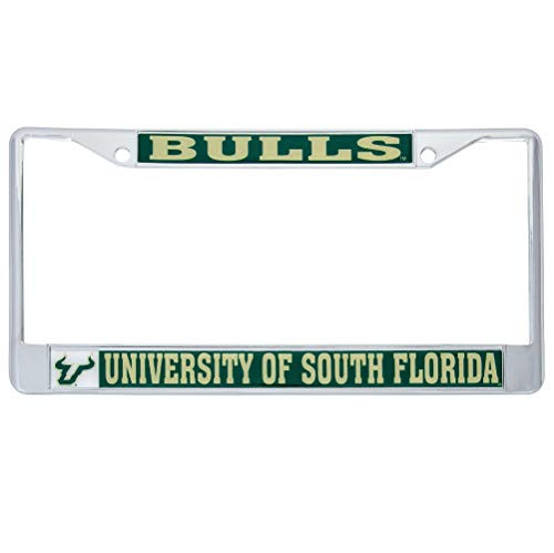 Desert Cactus University of South Florida USF Bulls NCAA Metal License Plate Frame for Front or Back of Car Officially Licensed (Mascot)