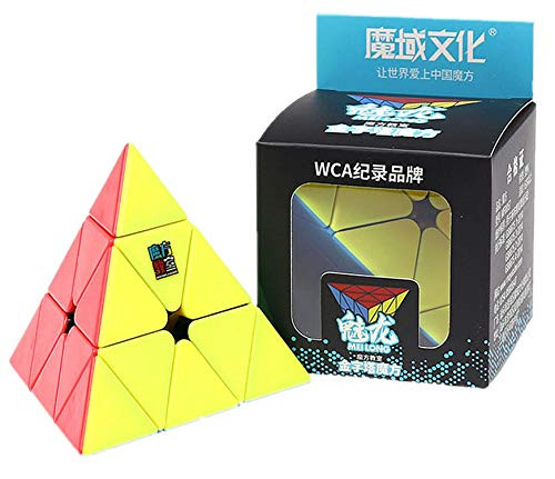 LiangCuber Moyu MoFang JiaoShi Meilong Pyramid stickerless Magic Cube Cubing Classroom Meilong 3x3 Pyramid Speed Cube Puzzle