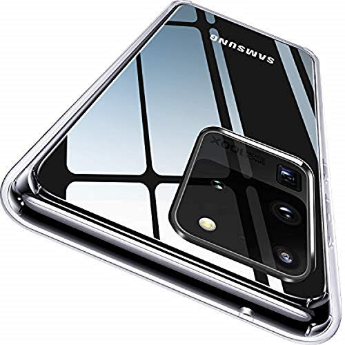 CASEKOO Shockproof Galaxy S20 Ultra Case/ S20 Ultra 5G Case, [Anti-Yellowing] Crystal Clear Protective Hard Back with Soft Edges Slim Cover Designed for Samsung Galaxy S20 Ultra Case (6.9 inch), Clear