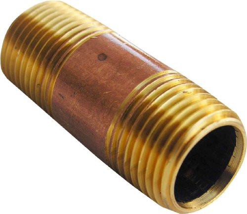 LASCO 17-9445 1/2-Inch by 2-Inch Red Brass Pipe Nipple
