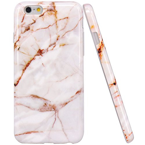 iPhone 6 Plus Case, iPhone 6S Plus Case, JAHOLAN Gold Marble Design Slim Shockproof Flexible Smooth TPU Soft Case Rubber Silicone Skin Cover for Apple iPhone 6 Plus/iPhone 6S Plus